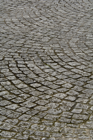 Cobbled street surface, Castlefield Area, Manchester, UK (photo)