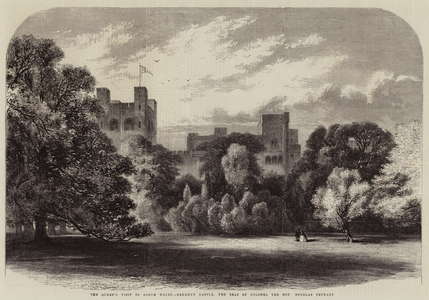 The Queen's Visit to North Wales, Penrhyn Castle, the Seat of Colonel the Honourable Douglas Pennant (engraving)