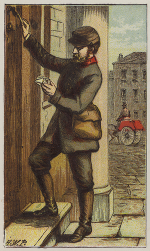 Postman (colour litho)