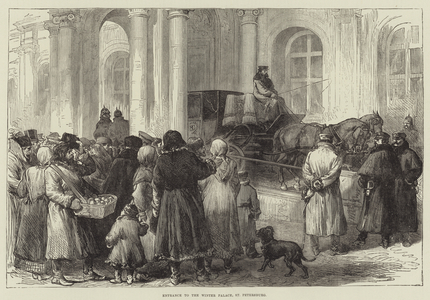 Entrance to the Winter Palace, St Petersburg (engraving)