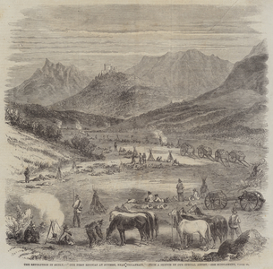 The Revolution in Sicily, "Our First Bivouac at Sunrise, near Villafrati" (engraving)