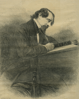 The Late Charles Dickens, c.1870 (engraving)