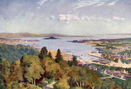 Sundsvall, a Great Baltic Timber Port (colour litho)