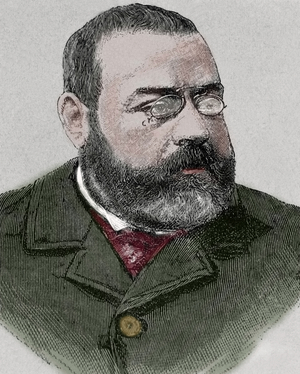 Josep Feliu i Codina (1845-1897). Catalan journalist and novelist  (colour engraving)