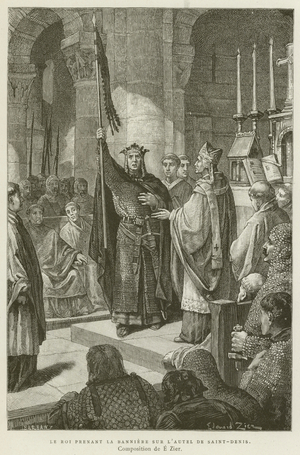 Le Roi Prenant La Banniere Sur L'Autel De Saint-Denis (engraving)