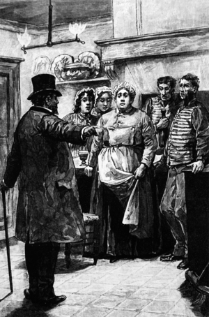 Domestic staff being dismissed, 1850
