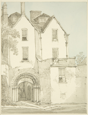 Gateway in Lower College Green (pencil & watercolour on paper)