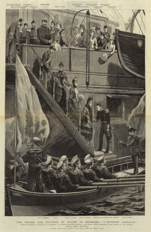 The Prince and Princess of Wales in Denmark, "L'Entente Cordiale" (engraving)