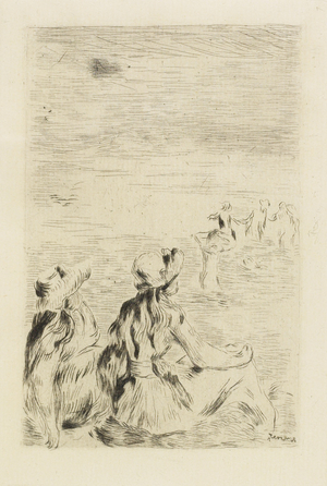 Sur la plage, c. 1892