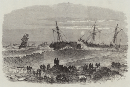 Wreck of the Aberdeen Steamer Stanley off Tynemouth Bar (engraving)