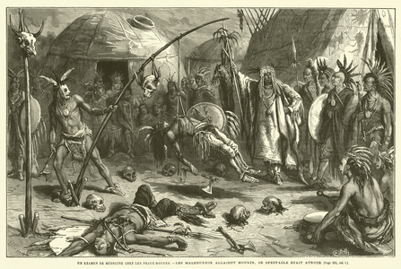 Un Examen De Medecine Chez Les Peaux-Rouges (engraving)