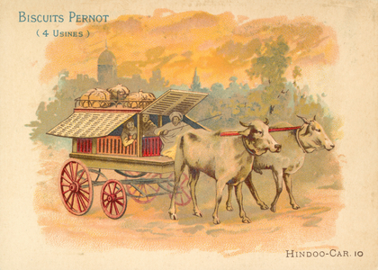 Indian bullock cart (chromolitho)