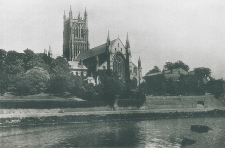 Worcester Cathedral (b/w photo)