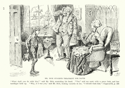 Illustration for David Copperfield by Charles Dickens (litho)