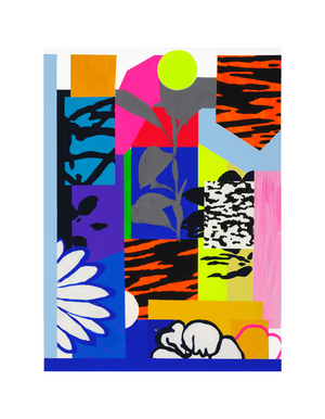 Study for Fragmented Landscape, 2021 (acrylic and pure pigment paint on hand made watercolour paper)