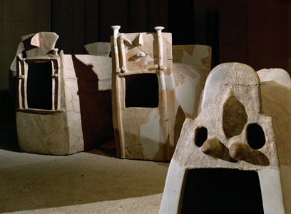 Ossuaries from a burial cave in Azor (clay)