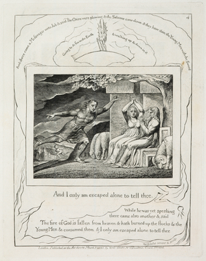 Illustrations of The Book of Job: The Messengers Tell Job of His Misfortunes, c.1825
