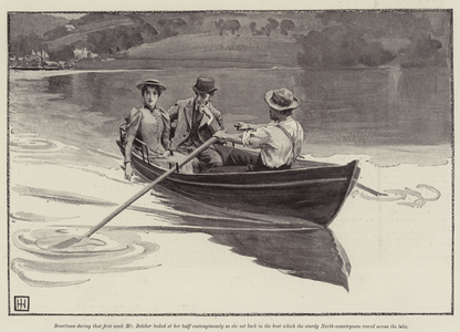 Illustration for A Flash of Summer, by Mrs W K Clifford (litho)