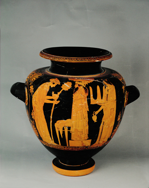 Dionysos Festival with two women acolytes …