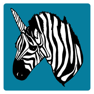 Zebra Unicorn, 2014 (pen and ink, digitally coloured)