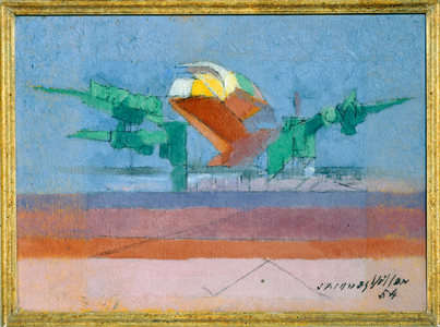 The departure (painting on canvas)