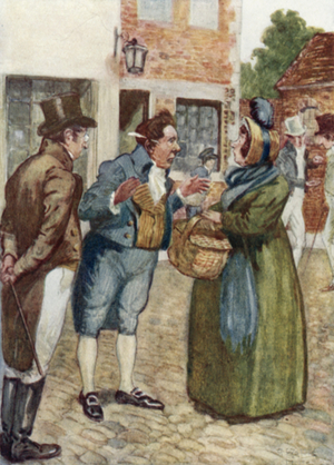 Illustration for Pride and Prejudice by Jane Austen (colour litho)