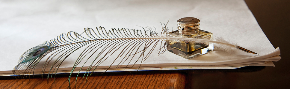 Feather quill pen created by Judy Cooper USA