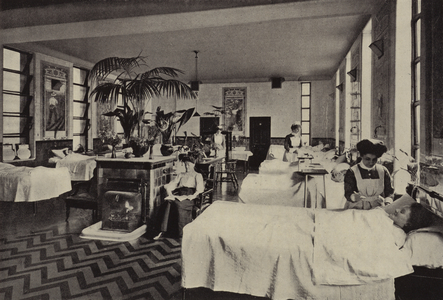 A Ward at the Charing Cross Hospital (b/w photo)