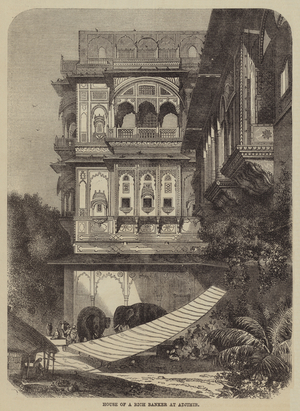House of a Rich Banker at Adjimir (engraving)