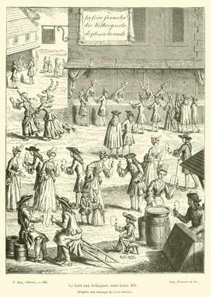 La foire aux bilboquets sous Louis XIV (engraving)
