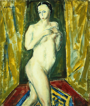 Standing Nude, c.1927-28 (gouache on board)