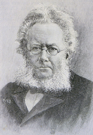 Engraving of Henrik Ibsen, 1906 (engraving)