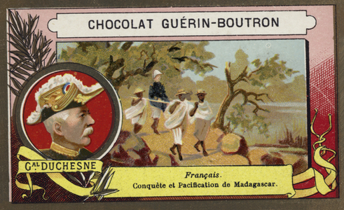 Jacques Charles Rene Achille Duchesne, French general who conquered Madagascar (chromolitho)