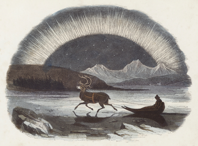 The Aurora Borealis (coloured engraving)