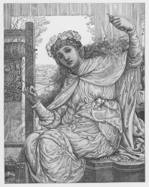 The Lady of Shalott (litho)