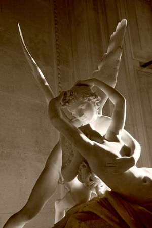 Psyche revived by Love, 1796 (marble)