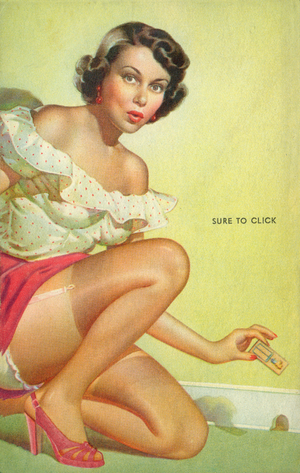 "Sure To Click", Mutoscope Card, 1940-49 (colour litho)