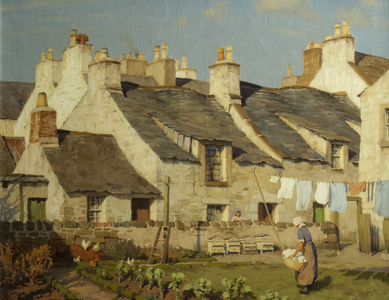 February Sunshine, Kirkcudbright (oil on canvas)