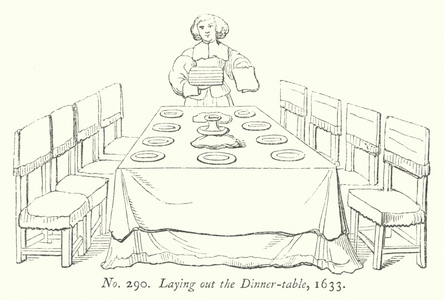 Laying out the Dinner-table, 1633 (engraving)