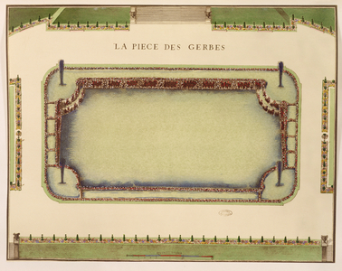 Chateau Marly, 'Below The River', from 'La Gazette Illustre des Amateurs de Jardins', 1925-27 (coloured engraving)