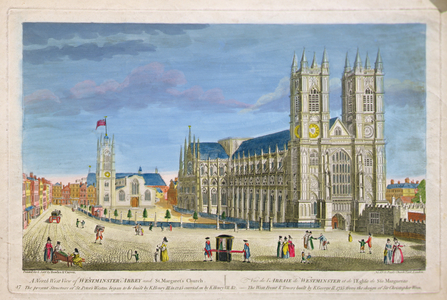 A North West View of Westminster Abbey and St.Margaret's Church, Westminster (engraving)