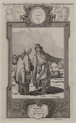 Habits of people in Russia (engraving)