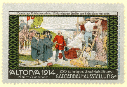 Horticulural exhibition, Altona, Germany, 1914 (colour litho)