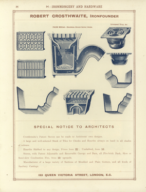 Page from The Architect's, Surveyor's and Engineer's Compendium 1892 (engraving)