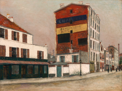 The Red Wall, Boulevard de la Chapelle, c.1910 (oil on panel)
