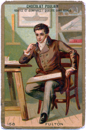 Science. Marine. The american inventor Robert Fulton. Imagery, France, c.1900 (print)