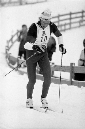 Oslo, 19820227. Per Knut Aaland in action at the 5-mile in the World Cup ..., 1982 (photo)