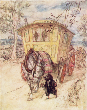 Illustration for The Wind in the Willows by Kenneth Grahame (colour litho)