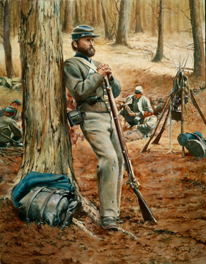 2nd Maryland Infantry, C.S.A, 1986 (oil on board)
