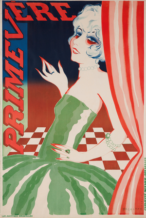 Poster for the popular singer Primevere (Marie-Louise Van Emelen), 1926 (colour lithograph)